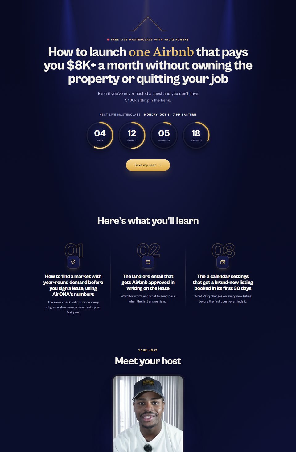 Registration page preview