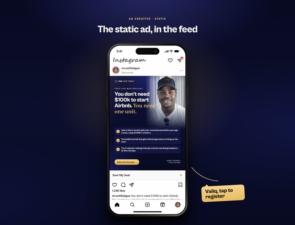 Static ad preview